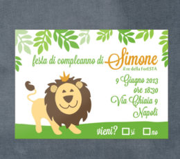 invito compleanno leone