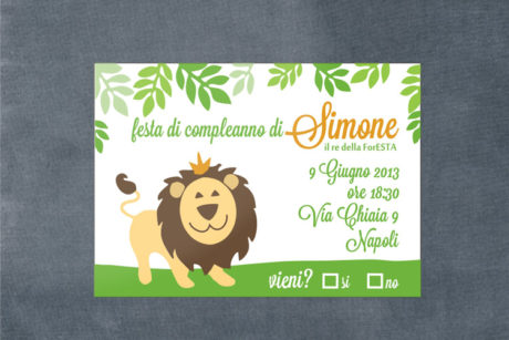 invito compleanno leone