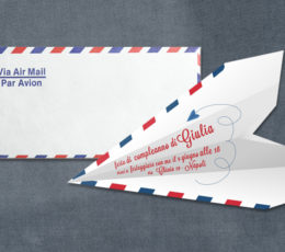 invito compleanno aeroplanino carta