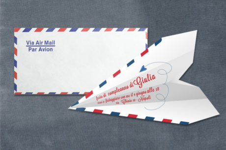 invito compleanno aeroplanino carta