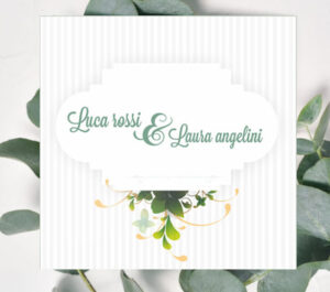 partecipazione elegante verde